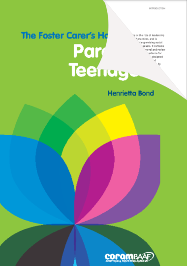 The foster carer’s handbook on parenting teenagers front cover