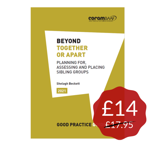 Beyond together or apart - Planning for, assessing and placing sibling groups  front cover