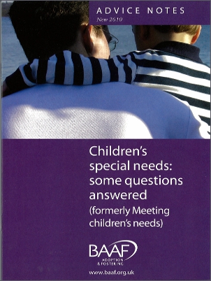 Children's special needs cover