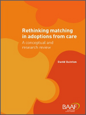 Rethinking matching in adoptions from care cover