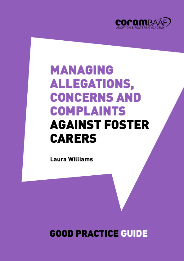 Managing allegations, concerns and complaints against foster carers cover