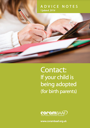 Contact: If your child is being adopted cover