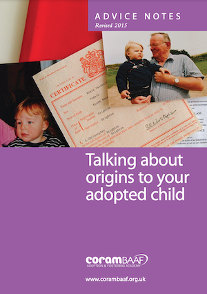 Talking about origins to your adopted child cover