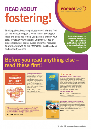 Read about fostering catalogue cover