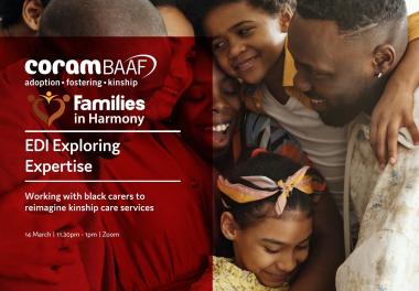 An introduction to working with black kinship care families promo image with black family