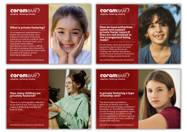 Four fact cards