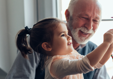 Grandad and granddaughter