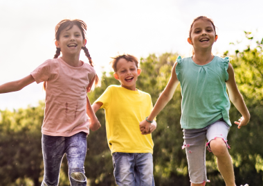 Children running