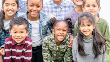 Group of happy children