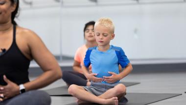 Young boy doing Yoga