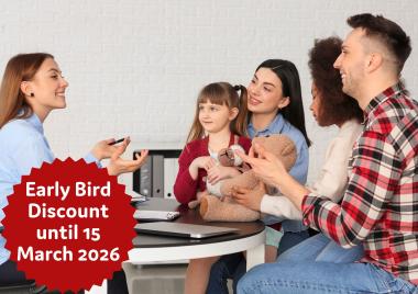 Family with a social worker