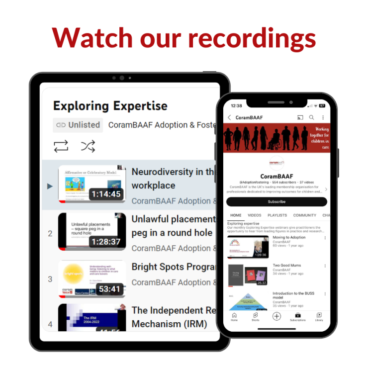 Watch our recordings icons with phones and tablets